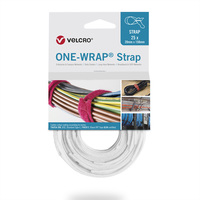 VELCRO® One Wrap® Strap 20mm x 330mm, 25 Stück, weiß