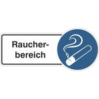 SafetyMarking Fahnenschild Raucherbereich, Alu Dibond, Größe: 30,0 x 13,0 cm