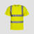 Korntex Warnschutz T-Shirt fluoreszierend gelb mit vier 5 cm breiten Reflexstreifen (Quer- und Längsstreifen) Version: 3XL - Größe 3XL