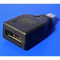 Video redukcja, mini DisplayPort (M) - DisplayPort F, czarna, Logo 32744