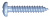 Schraubengrafik - Blechschrauben Pan-Head DIN 7981-Z Stahl verzinkt Blau chromatiert