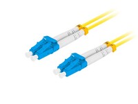 Patchcord światłowodowy sm lc/upc-lc/upc duplex 3.0mm lszh g657a1 0.5m żółty