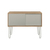 MultiRange Sideboard, Nussbaum, Schiebetüren aus Stahl, 4 Stahlfüße, Maße: H 752 x B 1000 x T 450 mm, Farbe: nussbaum/lichtgrau