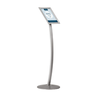 Europel 355037 bord- & informatiehouder Informatiestandaard A4 Aluminium, Staal Zilver
