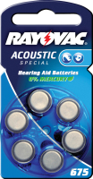 Rayovac Hearing aid 675, 6-pack Batería de un solo uso Zinc-Aire
