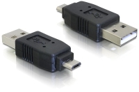 DeLOCK Adapter USB micro-B male to USB2.0 A-male USB 2.0 A Fekete