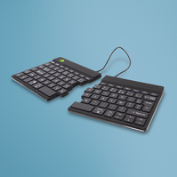 R-Go Tools Ergonomische Tastatur R-Go Split Break mit Pausensoftware, geteilte Tastatur, AZERTY (FR), kabellos, schwarz