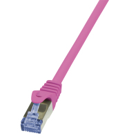 LogiLink 0.5m Cat.6A S/FTP cavo di rete Rosa 0,5 m Cat6a S/FTP (S-STP)