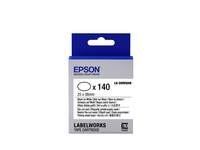 Epson -etikettencassette voorgesneden ovaal LK-8WBWAB, zwart/wit 25 x 38 mm (140 etiketten)