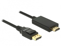 DeLOCK 85319 adaptador de cable de vídeo 5 m DisplayPort HDMI Negro