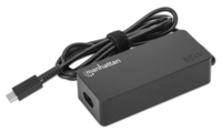 Manhattan USB-C Power Delivery Laptop Charger 65W, AC to Type-C Power Adapter, Universal Voltage Compatible with Most Notebooks, Ideal as Second or Replacement Power Supply, Inc...