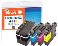 Peach PI500-167 Druckerpatrone Kompatibel Extrahohe (Super-) Ausbeute Schwarz, Cyan, Magenta, Gelb