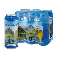 Appenzeller Bier Quöllfrisch hell 6x50cl Bier Lager 500 ml Dose 4,8%