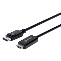 Manhattan 153218 video átalakító kábel 3 M DisplayPort HDMI Fekete