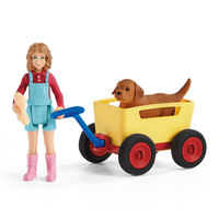 schleich Farm Life Puppy Wagon Ride