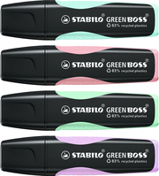 STABILO GREEN BOSS Pastel marqueur 15 pièce(s) Lilas, Menthe, Rose, Turquoise Pointe biseautée