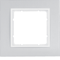 Berker 10116914 veiligheidsplaatje voor stopcontacten Aluminium, Wit