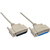 InLine serial cable molded DB25 male / female direct grey 5m