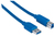 Manhattan SuperSpeed USB-B Anschlusskabel, USB 3.0, Typ A-Stecker - Typ B-Stecker, 5 Gbit/s, 2 m, blau