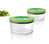 Bosch MMZV0SB2 Lebensmittelaufbewahrungsbehälter Rund Box Grün, Transparent