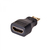 Akyga AK-AD-04 tussenstuk voor kabels HDMI Type A (Standard) HDMI Type C (Mini) Zwart, Goud