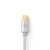 Nedis CCTB64750AL10 USB-kabel 1 m USB 3.2 Gen 2 (3.1 Gen 2) USB C Aluminium