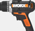 WORX WX372.9 perceuse 1800 tr/min Sans clé 1,29 kg Noir, Orange, Argent