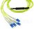 BlueOptics CBL-MPO12-4LC-SMF-5M-BO Glasvezel kabel MPO 4x LC G.657.A1 Geel