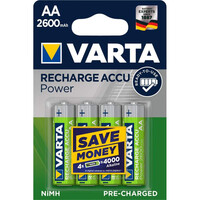 4 Piles Rechargeables AA / HR6 2600mAh Varta Accu Pro (5716101404)