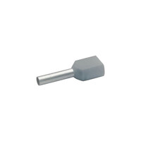 Embout de câblage isolé gris pour 2 fils de 0,75². Longueur: 8mm (870/8)