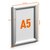 Durable Aluminium Snap Frame Retail Clip Poster Holder Notice Board | A5 Silver