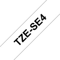 BROTHER szalag TZe-SE4, Fehér alapon Fekete, Biztonsági szalag, 18mm 0.7", 8 méter