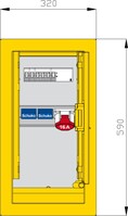 Unterputzverteiler Edelstahl,1 RCD TypA 6UP0130