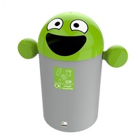 Best Buddy Recycling Bin - 84 Litre - Food Waste - Green Lid - Sad Aperture - No Liner