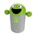 Best Buddy Recycling Bin - 84 Litre - Food Waste - Green Lid - Smile Aperture - Plastic Liner