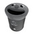 Novelty Smiley Face Litter Bin - 40 Litre-Black Lid with General Waste Label