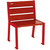 Silaos Wood and Steel Chair - RAL 3020 - Traffic Red - Mahogany - Without Armrests