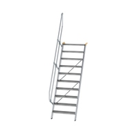 MUNK Günzburger Steigtechnik 600230 Treppe 60° Stufenbreite 800 mm 10 Stufen Alu