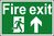 Spectrum Industrial Fire Exit RM Arrow Up S/A PVC Sign 300x200mm 1505