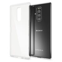 NALIA Silicone Cover compatible with Sony Xperia 1 Case, Protective See Through Bumper Slim Mobile Coverage, Ultra-Thin Soft Shockproof Rugged Phonecase Rubber Crystal Gel Skin ...