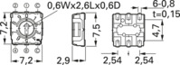 Kodier-Drehschalter, 10-polig, BCD-Real, gerade, 100 mA/5 VDC, S-7010EMA