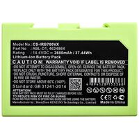 Battery for Vacuum 37.44Wh Li-ion 14.4V 2600mAh Green for iRobot Vacuum 7150, i31502F, i8550, Roomba 5150, Roomba 7550, Roomba Vakuumzubehör & Zubehör