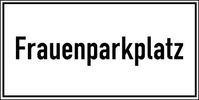 Parkplatzschild - Frauenparkplatz, Weiß, 20 x 40 cm, Aluminium, Spitz, Schwarz