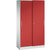 Armario de puertas correderas ASISTO, altura 1980 mm, anchura 1000 mm, gris luminoso / rojo vivo.