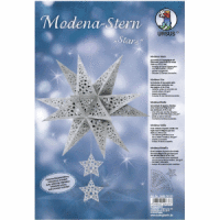 Bastelset Modena-Stern Stars 230g/qm A4 silber