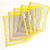 Sichttafel A4 gelb 10 Stück seitl. offen mit 5 Aufsteckreitern 50mm