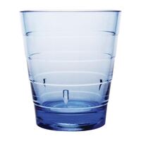 Kristallon Ringed Tumbler in Blue Polycarbonate - 285 ml - Pack of 6