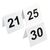 Table Numbers in Black and White Made of Plastic Numbers 21-30 50x50x35mm
