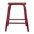 Bolero Cantina Low Stools in Wine Red with Wooden Seat Pad - Pack of 4