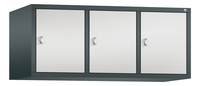 C+P Aufsatz-Garderobenschrank Classic, 3 Abteile, H500B1200T500 mm